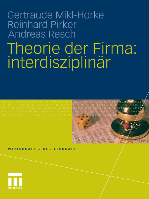 Title details for Theorie der Firma by Gertraude Mikl-Horke - Available